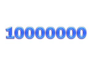 10000000 subscribers celebration greeting Number with purple 3d design png