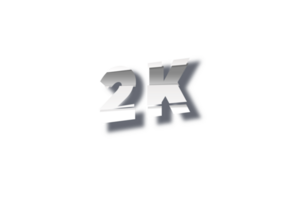 2 k subscribers celebration greeting Number with cutting design png