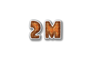 2 million subscribers celebration greeting Number with burger design png