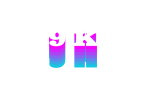 9 k subscribers celebration greeting Number with multi color design png