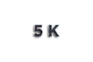 5 k subscribers celebration greeting Number with net design png