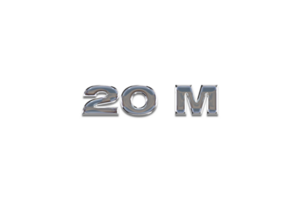 20 million subscribers celebration greeting Number with chrome design png