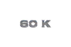 60 k subscribers celebration greeting Number with chrome design png