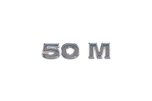 50 million subscribers celebration greeting Number with chrome design png