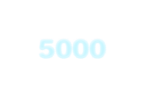 5000 iscritti celebrazione saluto numero con congelato design png