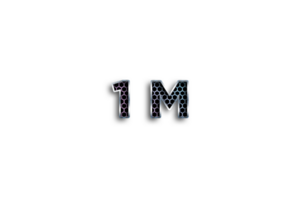 1 million subscribers celebration greeting Number with net design png