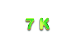 7 K iscritti celebrazione saluto numero con caramella design png