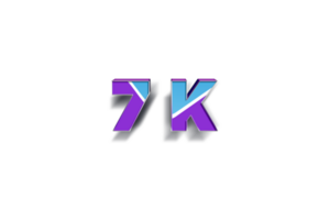 7 K iscritti celebrazione saluto numero con blu viola design png