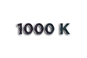 1000 k subscribers celebration greeting Number with net design png