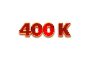 400 k subscribers celebration greeting Number with fruity design png