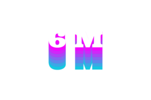 6 million subscribers celebration greeting Number with multi color design png