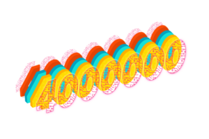 4000000 subscribers celebration greeting Number with tech design png