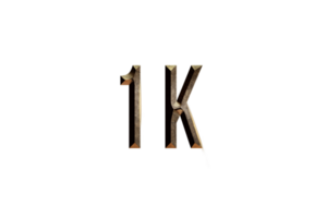 1 k subscribers celebration greeting Number with historical design png