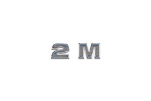 2 million subscribers celebration greeting Number with chrome design png