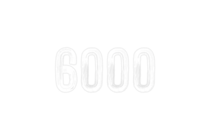 6000 subscribers celebration greeting Number with chalk design png