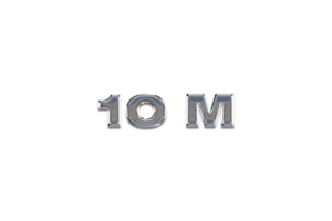 10 million subscribers celebration greeting Number with chrome design png