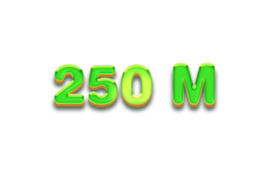 250 million subscribers celebration greeting Number with candy design png