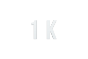 1 k suscriptores celebracion saludo número con mínimo diseño png