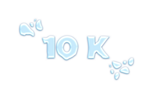 10 k subscribers celebration greeting Number with water design png