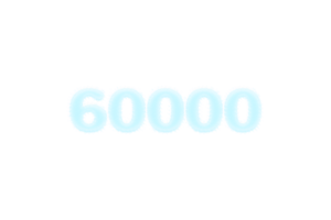 60000 les abonnés fête salutation nombre avec congelé conception png