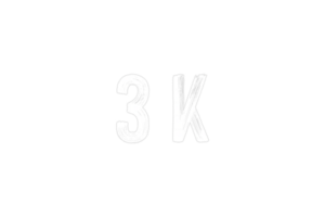 3 k subscribers celebration greeting Number with chalk design png