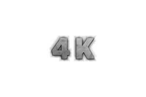 4 K iscritti celebrazione saluto numero con calcestruzzo design png