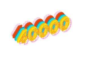 40000 subscribers celebration greeting Number with tech design png