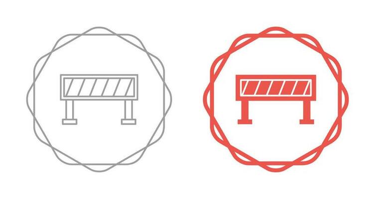 Road Barrier Vector Icon
