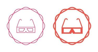 icono de vector de gafas 3d