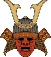 Samurai Mask PNG Illustration