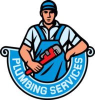 Plumer Holding a Wrench - Plumbing Services Png Illustration