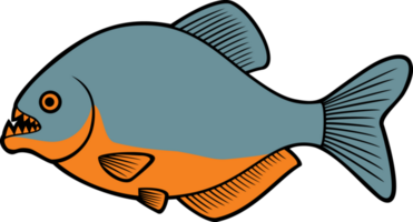 piraña pescado png ilustración
