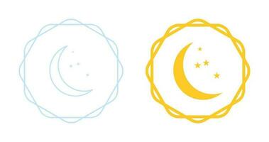 Moon and Stars Vector Icon