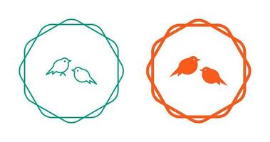 icono de vector de pájaros pequeños