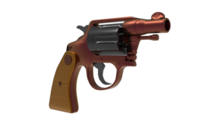 pistolet isolé 3d le rendu png