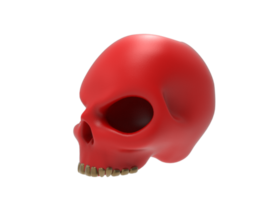 skull isolated 3d rendering png