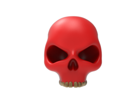 skull isolated 3d rendering png