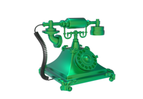 Old Telephone isolated 3d rendering png