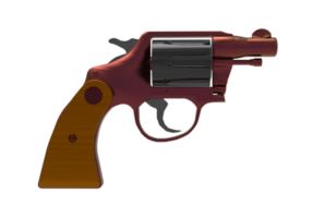 pistolet isolé 3d le rendu png