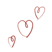 Hand drawn hearts, minimal hearts for planners png