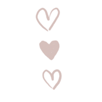 Hand drawn hearts, minimal hearts for planners png