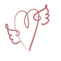 Hand drawn hearts, minimal hearts for planners. png