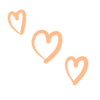 Hand drawn hearts, minimal hearts for planners. png