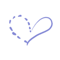 Hand drawn hearts, minimal hearts for planners. png