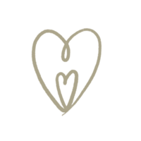 Hand drawn hearts, minimal hearts for planners. png