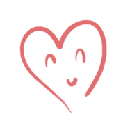 Hand drawn hearts, minimal hearts for planners. png