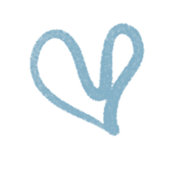 Hand drawn hearts, minimal hearts for planners. png