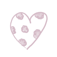 Hand drawn hearts, minimal hearts for planners. png