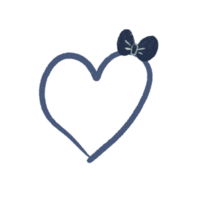 Hand drawn hearts, minimal hearts for planners. png