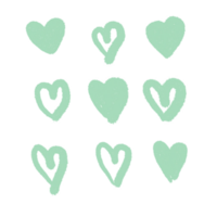 Hand drawn hearts, minimal hearts for planners. png